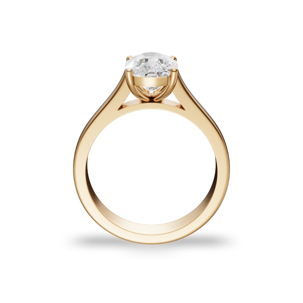 Aurelia cushion solitaire in yellow gold