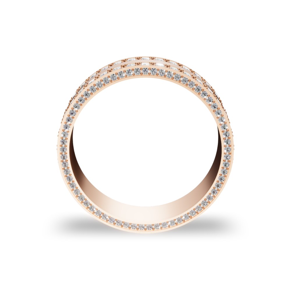 Ravenna, a double-row eternity ring in rose gold